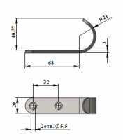 Опора прямая Н-80 с фланцем
