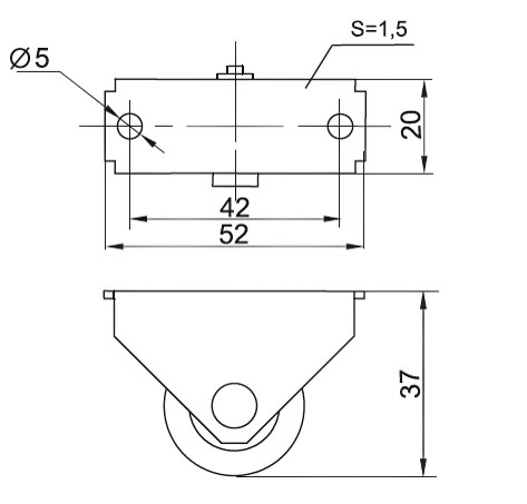 №598 опора колесная окулово