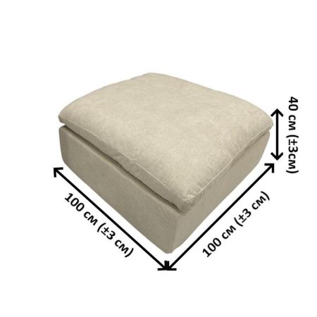 пуф melisa h-010 (бежевый) 100х100х40