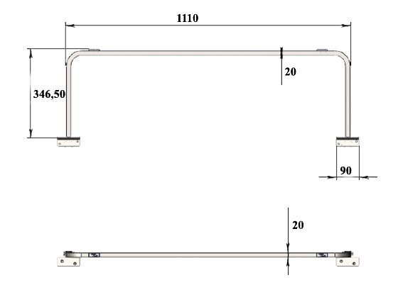 709.714.00.00-ножка откидная к 709 мех-му 1110