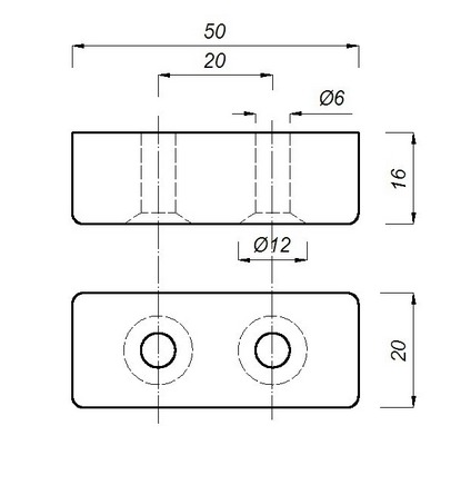 подпятник tw 0188 h16 (черный)
