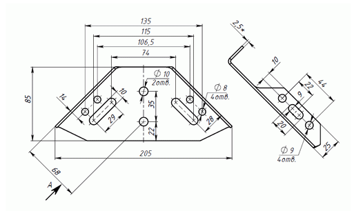 кронштейн 571.00.000 п/п