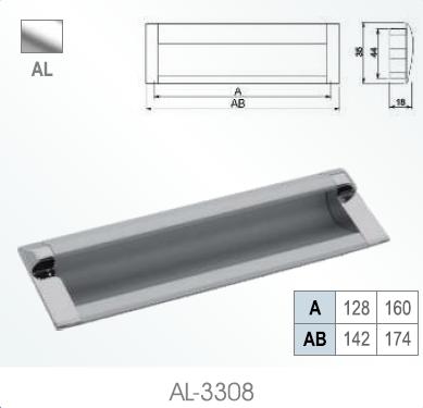 Ручка AL-3308 L-160 (пластик)