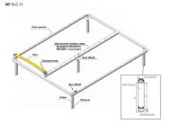 Кроватная рамка МР-5-ЛРС (2000х2000)разборная с двойным ЦП