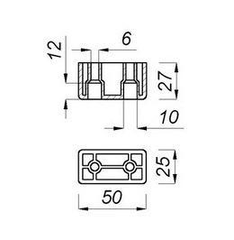 подпятник tw 0229 h27 (черный)