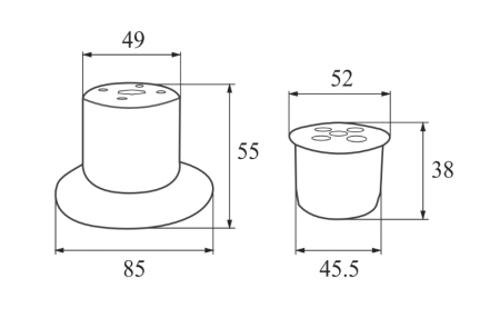 Крепёж декаративный для подлокотника Н-55 (ВВ) черт