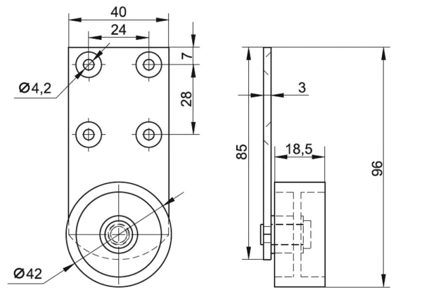 колёсная опора 026.00.000м