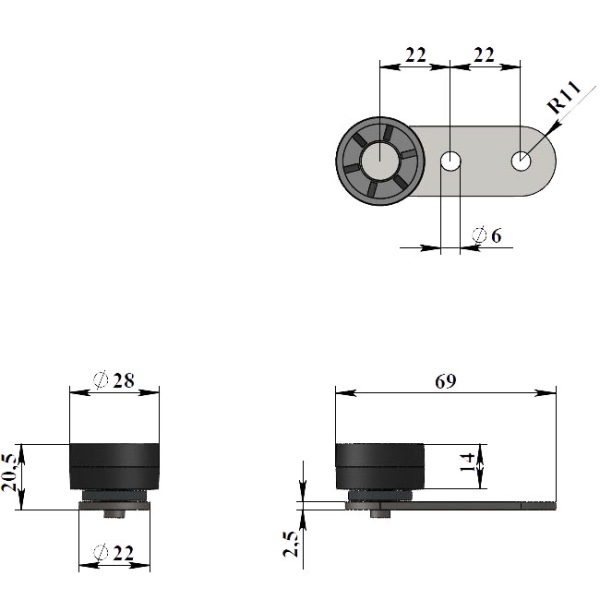 252-опора роликовая(комкор)