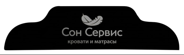 уголок для кровати из пластмассы 01-logo black/silver от магазина мебельной фурнитуры ЦКМФ
