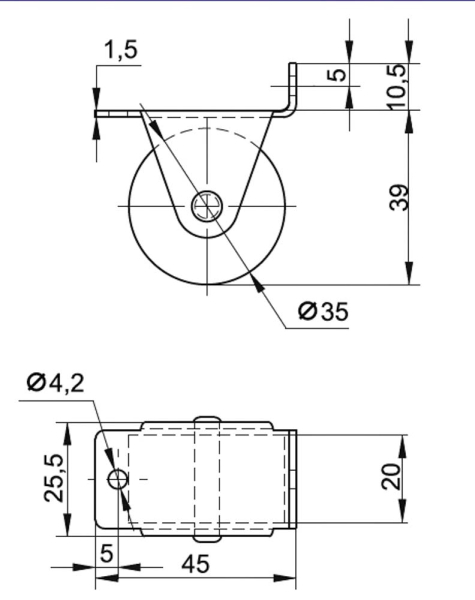 колёсная опора 014.00.000м