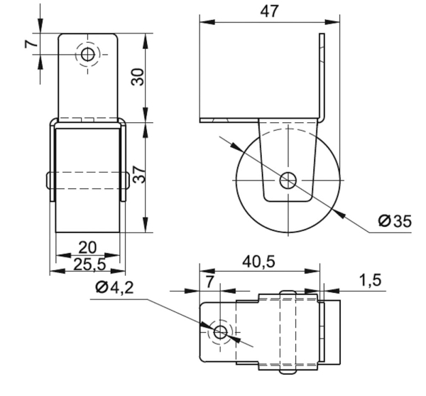колёсная опора 331.00.000