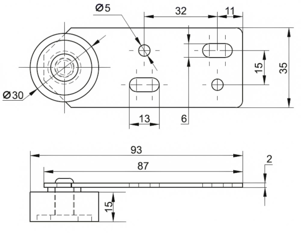 колёсная опора 412.00.000м