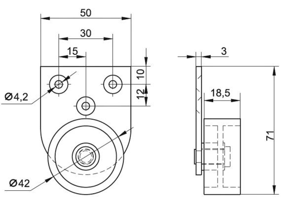 колёсная опора 027.00.000м