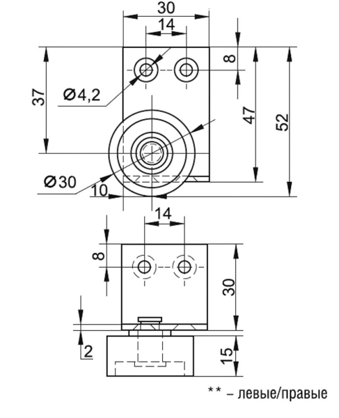колёсная опора 029.00.000м