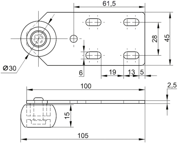 колёсная опора 421.00.000м