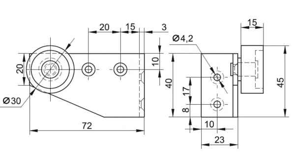 колёсная опора 030.00.000м