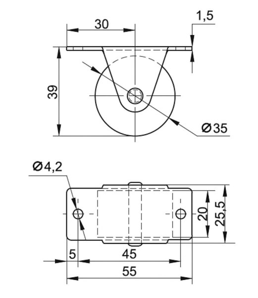 колёсная опора 013.00.000м