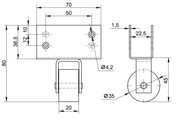 Колесная опора 146 чер
