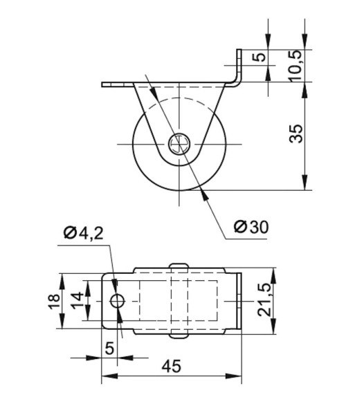 Колесная опора 012 чер