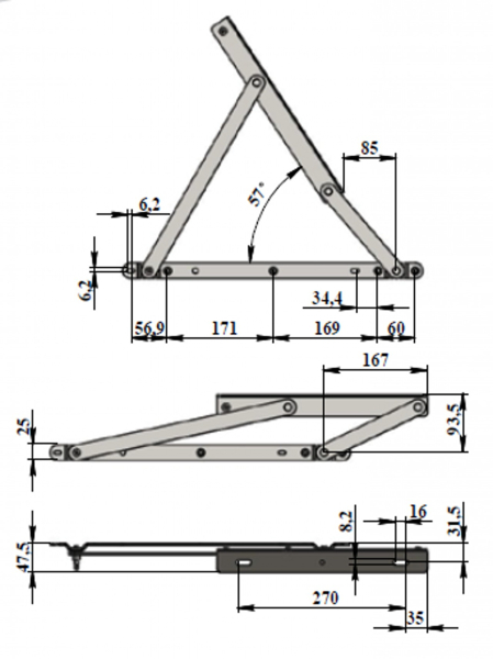 502-механизм подъема тахты(комкор)