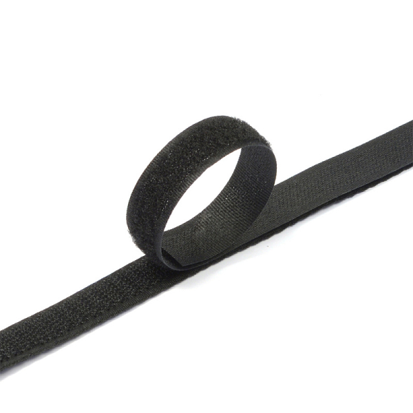 лента контактная липучка 16мм (черная)