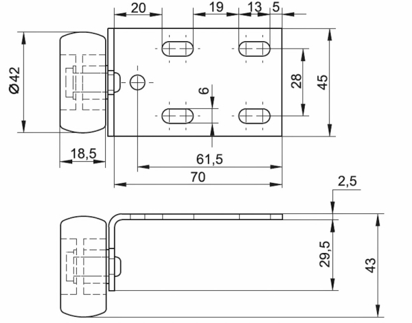 колёсная опора 410.00.000м