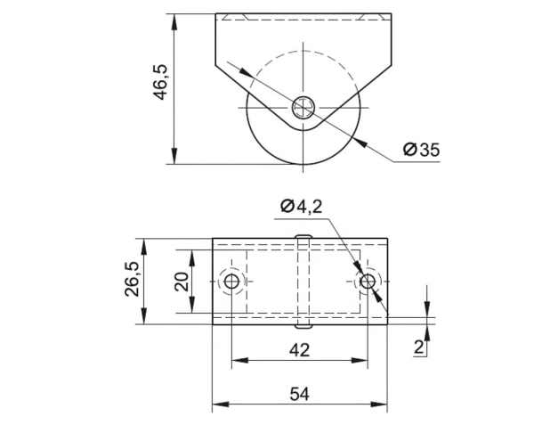 Колес опора 001 чер
