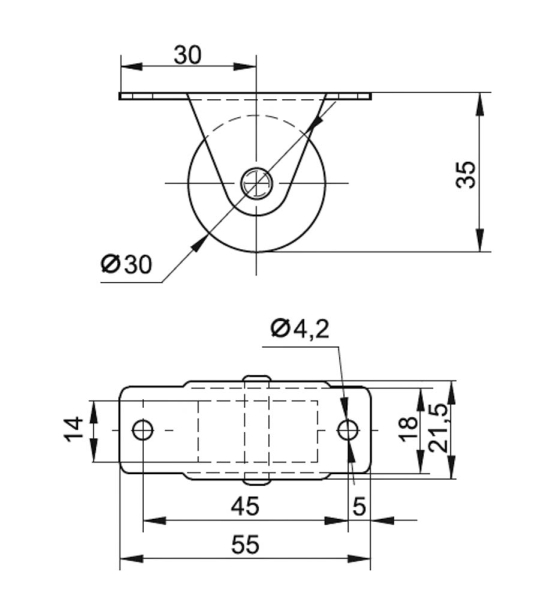 колёсная опора 011.00.000