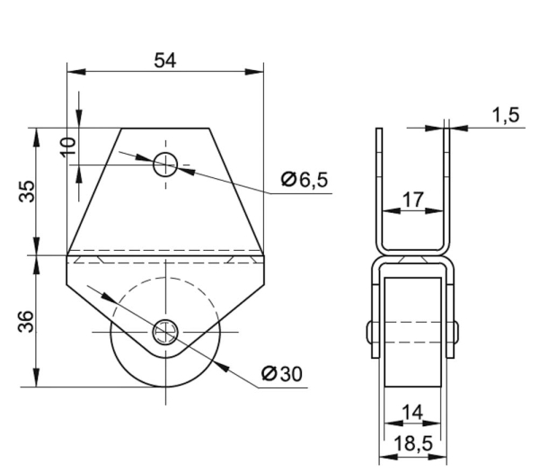 колёсная опора 017.00.000