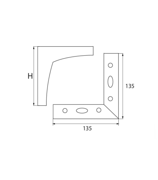 опора н-101 (h-150) (хром)