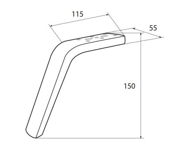 опора bm-hb087 h-150 (black)