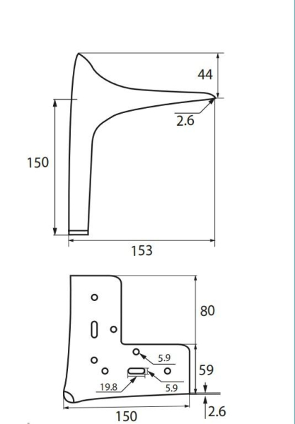 опора m-888 (h-150) (black)