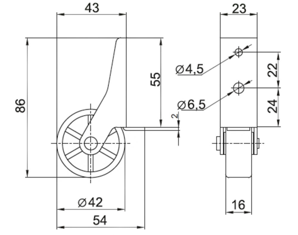 №397 опора колесная окулово