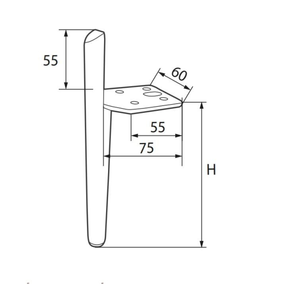 опора модель 1973 (h-130) black