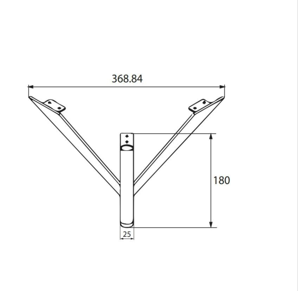 опора m-988 h-180 black