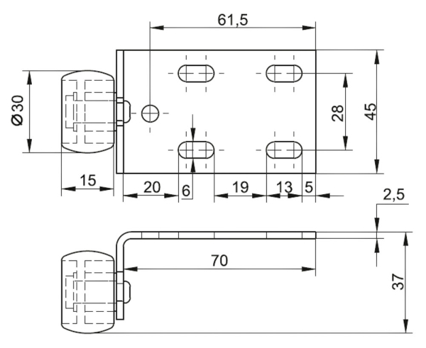 колёсная опора 422.00.000