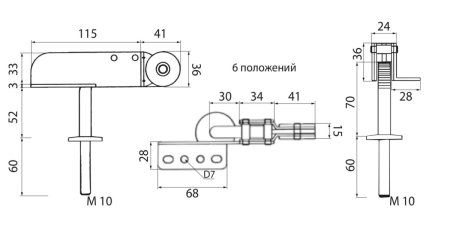 Подголовник ST-202-8A (с резьбой)