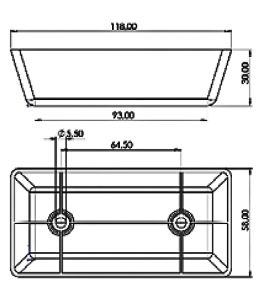 опора пластик осп40 н-40(венге)