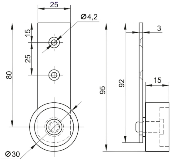 колёсная опора 458.00.000м