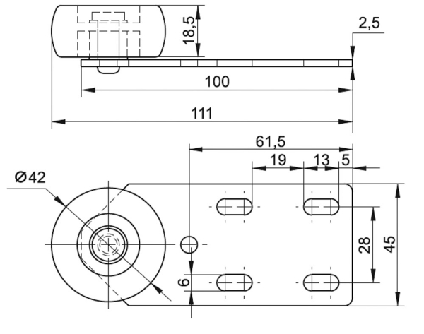 колёсная опора 409.00.000м