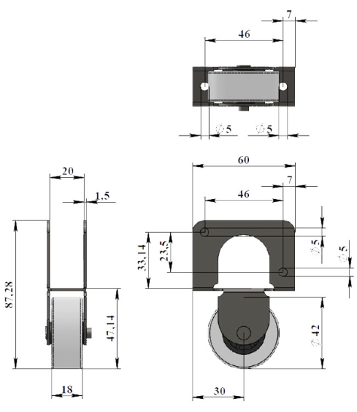 5522-опора колёсная(комкор)