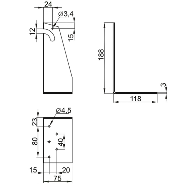 №480 кронштейн (правый) окулово