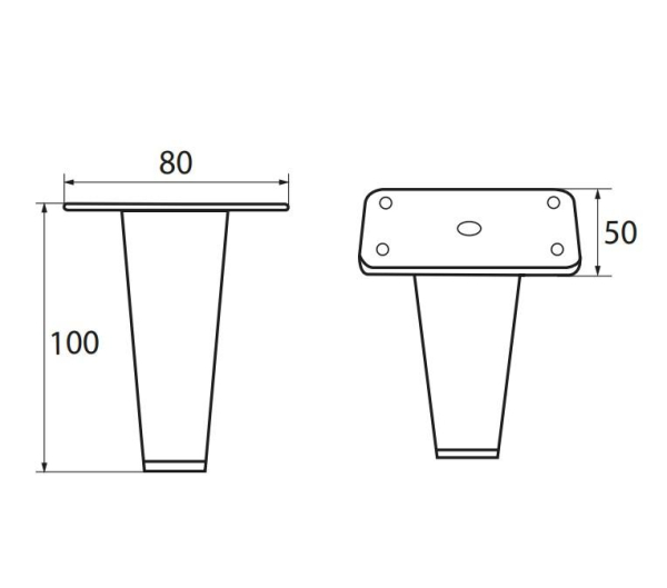 опора f-045 h-100 (green brass)