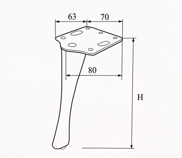 опора модель м-712 (н-170 shining black)