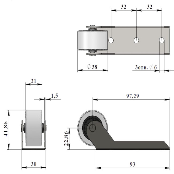 364-опора роликовая(комкор)