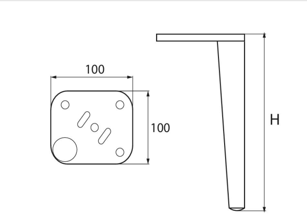 опора н-086 (н-150) (хром)
