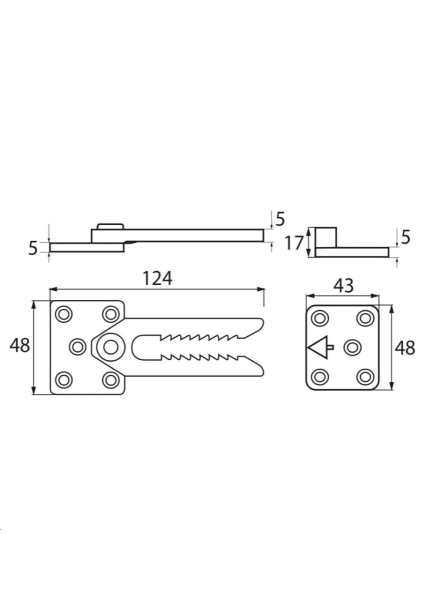 зацеп крокодил fh 060b (пластик)