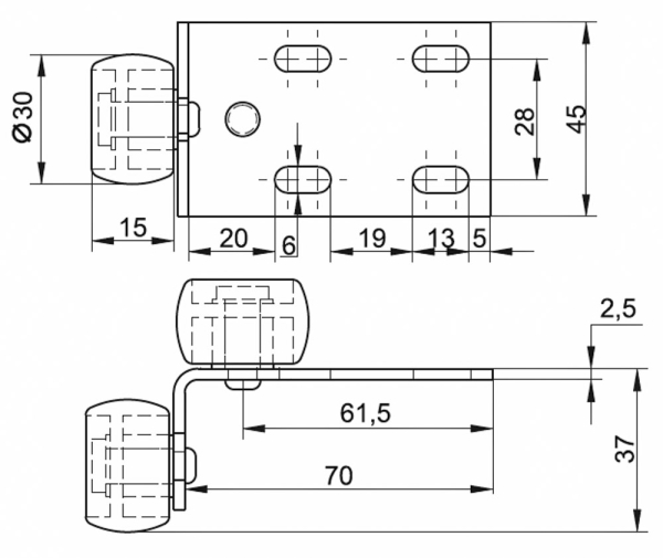 колёсная опора 446.00.000м