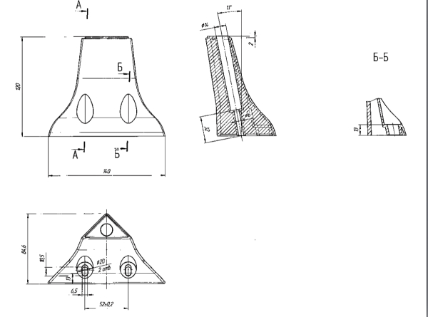 опора мебельная т-3 (орех) н-120