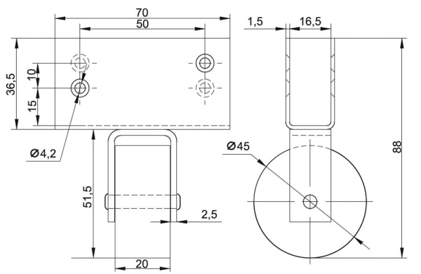 колёсная опора 350.00.000